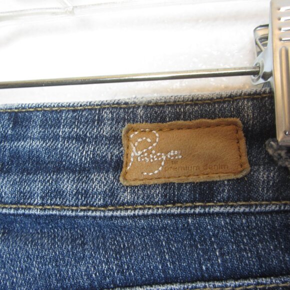 Paige Laurel Canyon EUC Size 25 x 31Bootcut Boot Cut Jeans Distressed - Picture 7 of 9